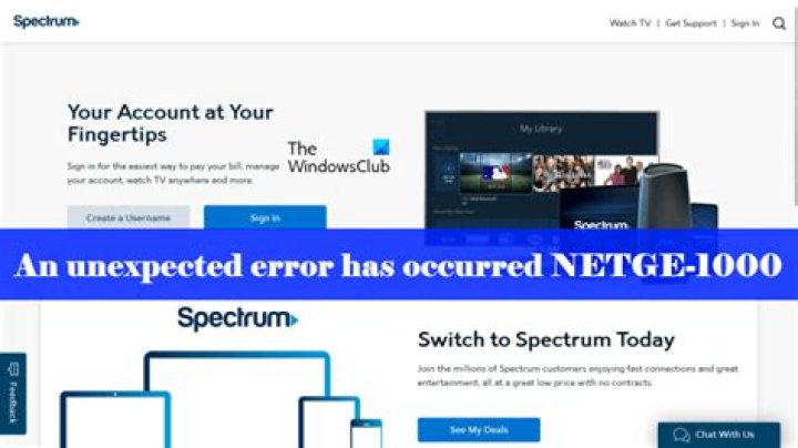 Spectrum Error Code NETGE-1000, How to Fix Spectrum Error Code NETGE-1000?